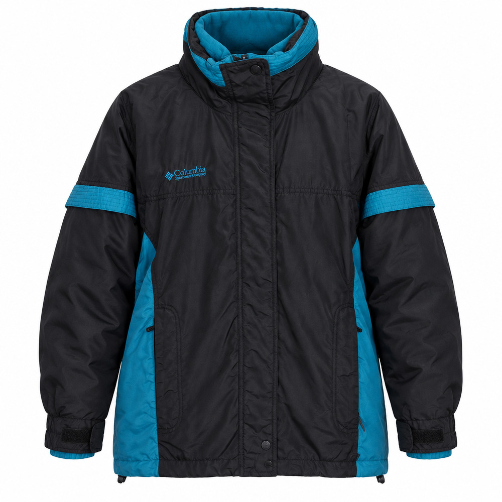 Columbia Bugaboo Women's Small 3-in-1 Black Teal Interchange Fleece Jacket
